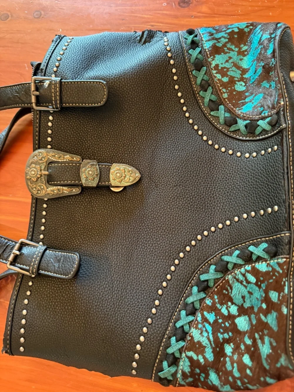 Western Cow hide tote purse